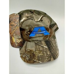 Akkerman Real Tree AP Camouflage Mesh Back Adjustable Cap Hat NWT Cap America